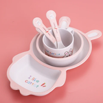 Load image into Gallery viewer, RABBIT DESIGN KIDS BAMBOO TABLEWARE SET OF 5-PIECES