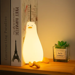 Load image into Gallery viewer, Cute Lying Flat Duck Design Silicone LED Night Lamp for Kids