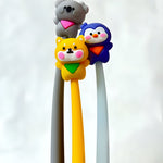 Load image into Gallery viewer, BABY ANIMAL TOPPER HEAD WIGGLE SILICONE GEL PEN