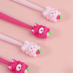 Load image into Gallery viewer, CUTE STRAWBERRY BEAR SILICONE GEL PEN