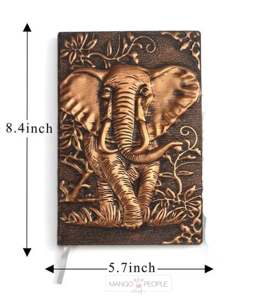 3D Embossed Leather With Elephant Journal