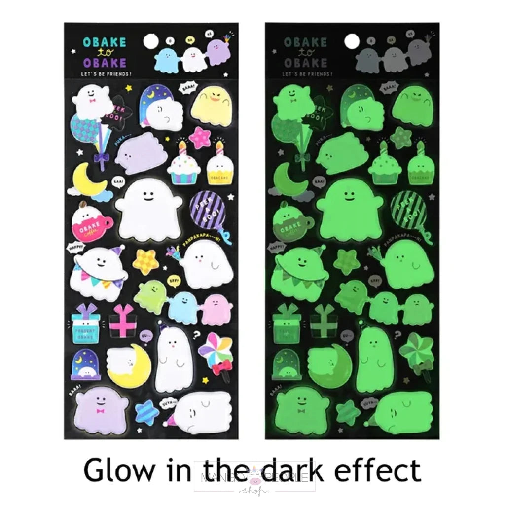 3D Puffy Glow In Dark Stickers ( 24Pc Packet) Stationery
