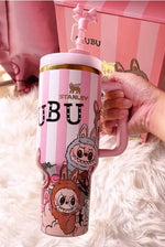 Load image into Gallery viewer, Labubu x Stanley Striped Insulated Tumbler – Sip in Style