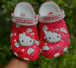 Load image into Gallery viewer, Hello Kitty Polka Crocs