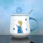 Load image into Gallery viewer, Disney Frozen Princess Theme Ceramic Mug with Lid and Spoon
