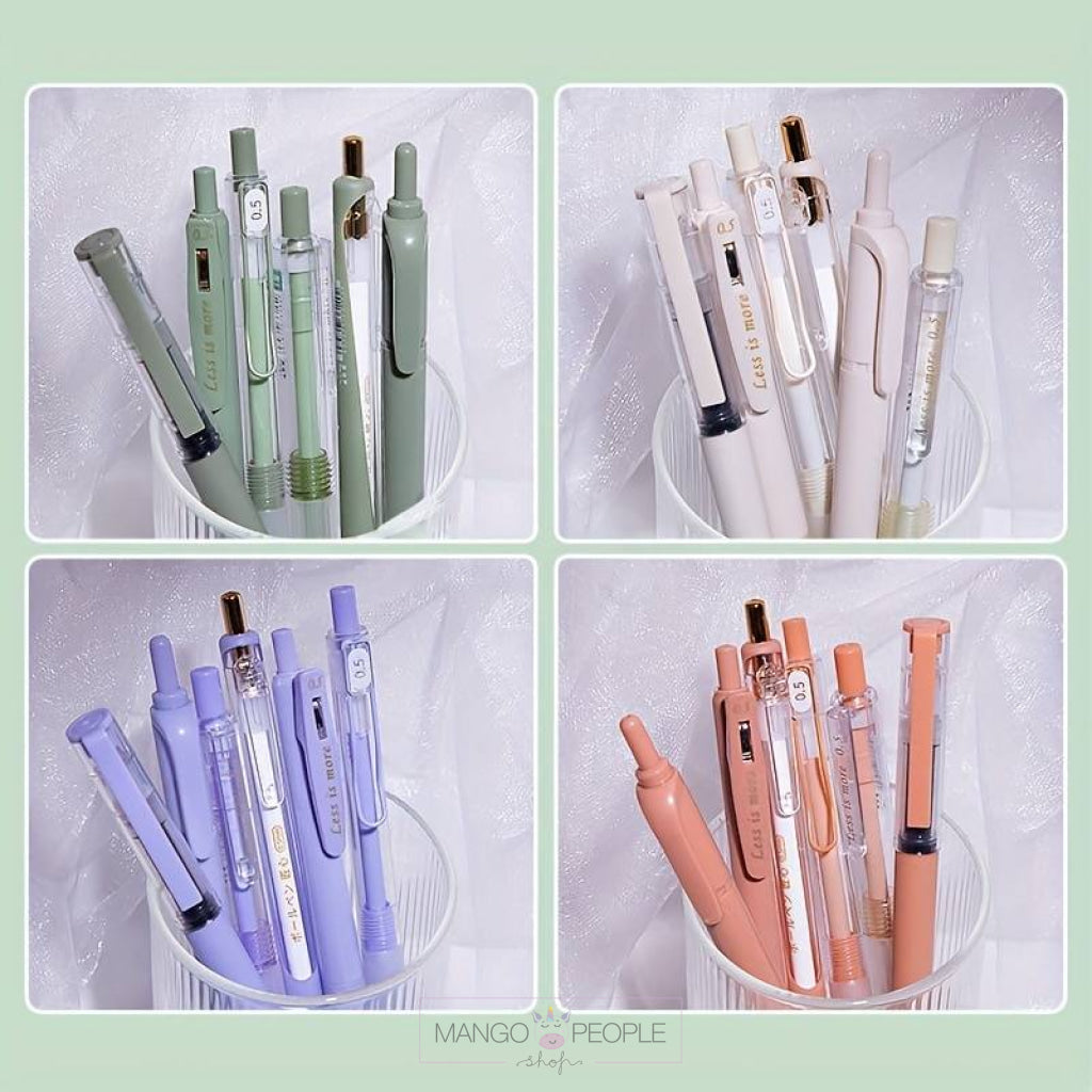6-Pack Of Retractable Gel Pens With 0.5Mmnibs Stationery