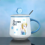 Load image into Gallery viewer, Disney Frozen Princess Theme Ceramic Mug with Lid and Spoon