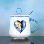 Load image into Gallery viewer, Disney Frozen Princess Theme Ceramic Mug with Lid and Spoon
