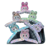 Load image into Gallery viewer, Sparkle Grin Bunny Claw Clips