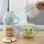Load image into Gallery viewer, Adorable Baby Animal Theme Ceramic Mug With Lid