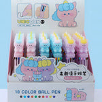 Load image into Gallery viewer, Cute Unicorn Topper Design 10-in-1 Retractable Ball Point Pen