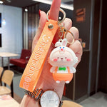 Load image into Gallery viewer, Premium Quality 3D Cartoon Rabbit & Carrot Keychains