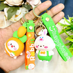 Load image into Gallery viewer, Premium Quality 3D Cartoon Rabbit & Carrot Keychains
