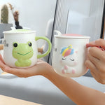 Load image into Gallery viewer, Adorable Baby Animal Theme Ceramic Mug With Lid