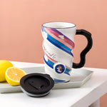 Load image into Gallery viewer, Unicorn Printed Long Ceramic Mug with Lid