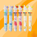 Load image into Gallery viewer, CUTE BUNNY DESIGN 10-IN-1 BALL POINT PEN
