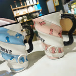 Load image into Gallery viewer, Dinosaur Design Ceramic Travel Mug with Lid