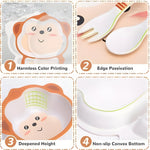 Load image into Gallery viewer, MONKEY DESIGN KIDS BAMBOO TABLEWARE SET OF 5-PIECES