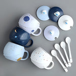 Load image into Gallery viewer, Universe Space Themed Ceramic Mug With Lid