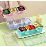 Load image into Gallery viewer, Slim Tiffin 3-Compartment Stainless Steel Lunch Box