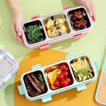 Load image into Gallery viewer, Slim Tiffin 3-Compartment Stainless Steel Lunch Box