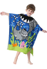 Load image into Gallery viewer, Kids Hooded Poncho Towel