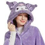 Load image into Gallery viewer, Cozy Kawaii Plush Hooded Blanket Cape