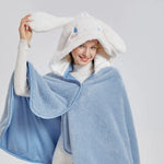 Load image into Gallery viewer, Cozy Kawaii Plush Hooded Blanket Cape