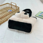 Load image into Gallery viewer, Panda Plush Tote Bag – Cute & Cozy Carry-All