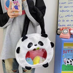 Load image into Gallery viewer, Panda Apple Plush Tote – Cute & Playful Shoulder Bag