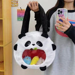 Load image into Gallery viewer, Panda Apple Plush Tote – Cute & Playful Shoulder Bag