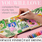 Load image into Gallery viewer, Acrylic Paint Marker Pen Set Of 36 Vibrant Colors - Multicolors Markers And Highlighters