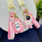 Load image into Gallery viewer, Adorable 3D Cartoon Theme Astronaut & Dinosaur Premium Keychains for Kids Cartoon Keychains