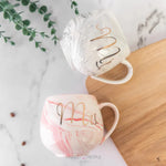 Load image into Gallery viewer, Adorable Mr. And Mrs. Marble Coffee Mug Gift Set