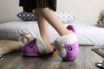 Load image into Gallery viewer, Purple Unicorn Plush Slippers Plush Slippers Mango People Local