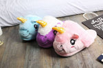 Load image into Gallery viewer, Purple Unicorn Plush Slippers Plush Slippers Mango People Local