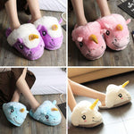 Load image into Gallery viewer, Purple Unicorn Plush Slippers Plush Slippers Mango People Local