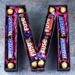 Load image into Gallery viewer, Alphabet Shaped Fillable Chocolates Cookies And Imported Toffees Treat Gift Hamper Chocolate