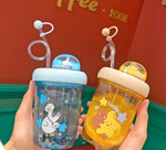 Load image into Gallery viewer, Animal Design Water Bottle With Straw - 390Ml