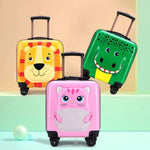 Load image into Gallery viewer, Cartoon Animal Design Kids Trolley Luggage Travel Bag Suitcase