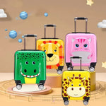 Load image into Gallery viewer, Cartoon Animal Design Kids Trolley Luggage Travel Bag Suitcase