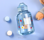 Load image into Gallery viewer, Bear Family Large Capacity Gallon Water Bottle - 1200Ml Water Bottles Sipper Bottle