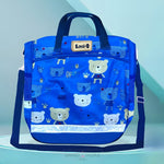Load image into Gallery viewer, I Am Buddy Bear Tote Bag Blue