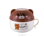 Load image into Gallery viewer, Bear Print Noodle/Soup Steel Cup With Handle