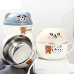 Load image into Gallery viewer, Bear Print Noodle/Soup Steel Cup With Handle