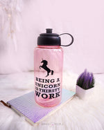 Load image into Gallery viewer, Being A Unicorn Is Thirsty Work Sipper Bottle Sipper Bottle Mango People Local Baby Pink 
