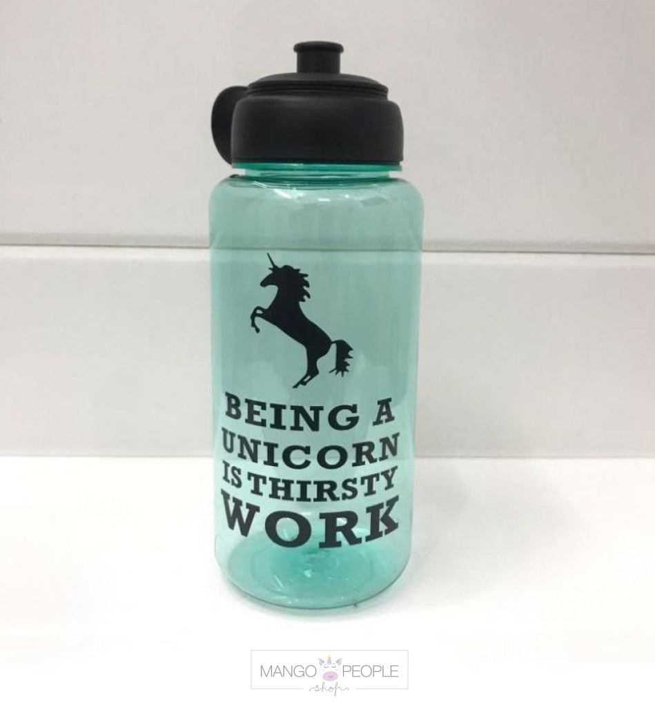 Being A Unicorn Is Thirsty Work Sipper Bottle Sipper Bottle Mango People Local Mint Green 
