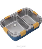 Load image into Gallery viewer, Bright And Beautiful 2-Compartment Insulated Stainless Steel Lunch Box With Cutlery For Office
