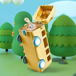 Load image into Gallery viewer, Bus Shaped Water Bottle For Kids With Strap Sipper And Straw