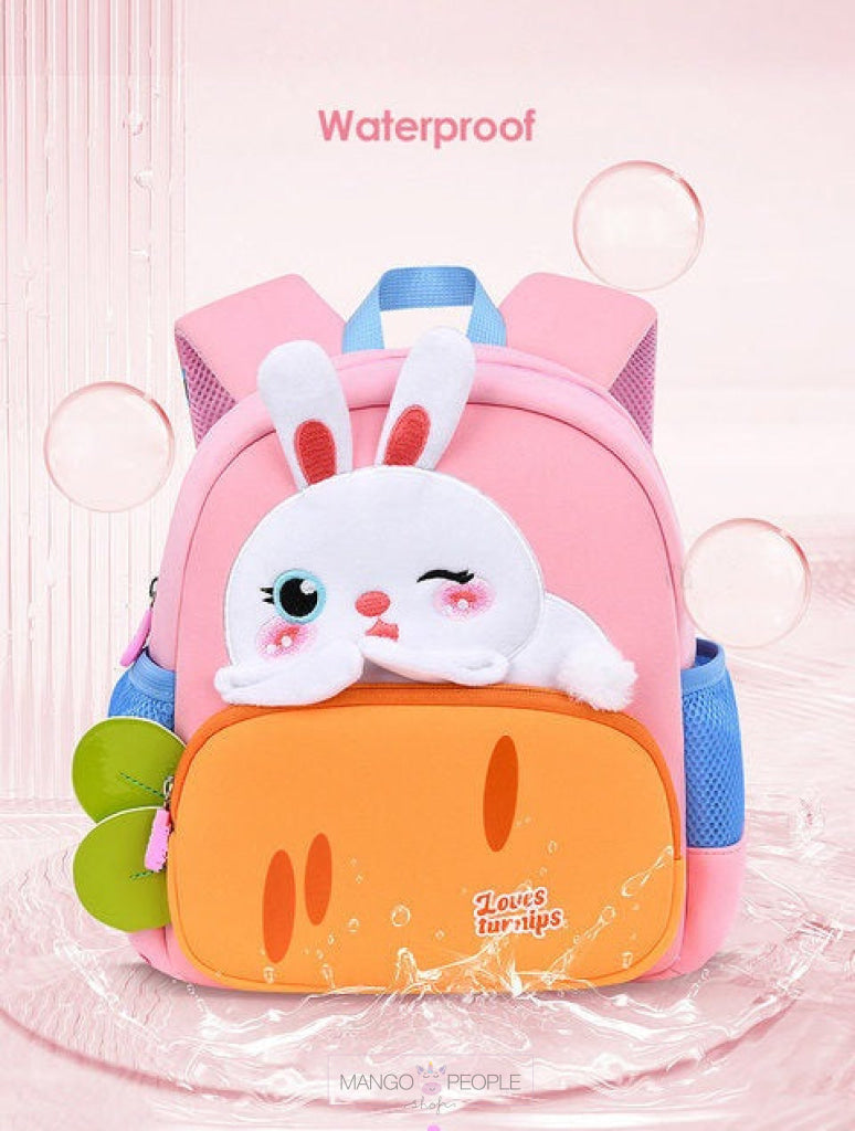 My Carrot Bunny Backpack For Kids With Anti-Lost Rope Design